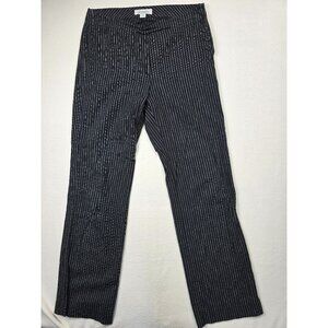 Sundance Black & White Striped Linen Blend Straight Leg Womens Pants Size 6